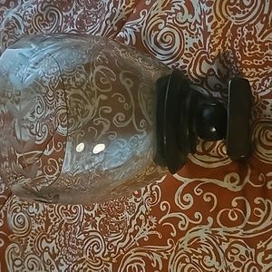 Jan Barboglio Artisan Iron & Hand Blown Glass Clear Chalice Goblet Bowl